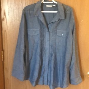 Denim Colored Blouse
